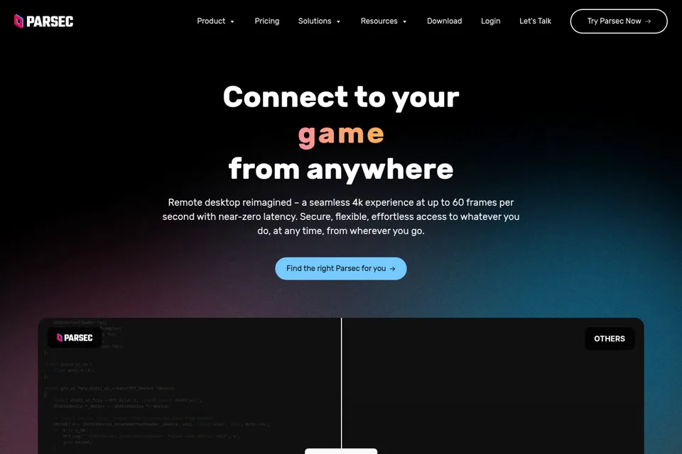 Aperçu de la landing page