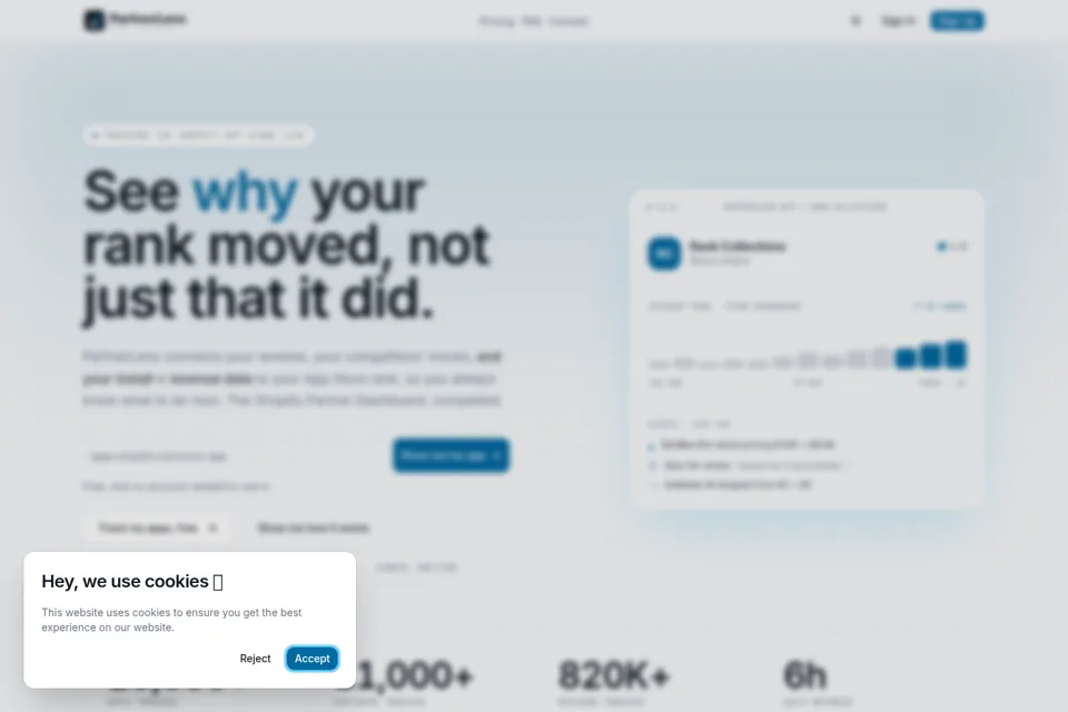 Aperçu de la landing page
