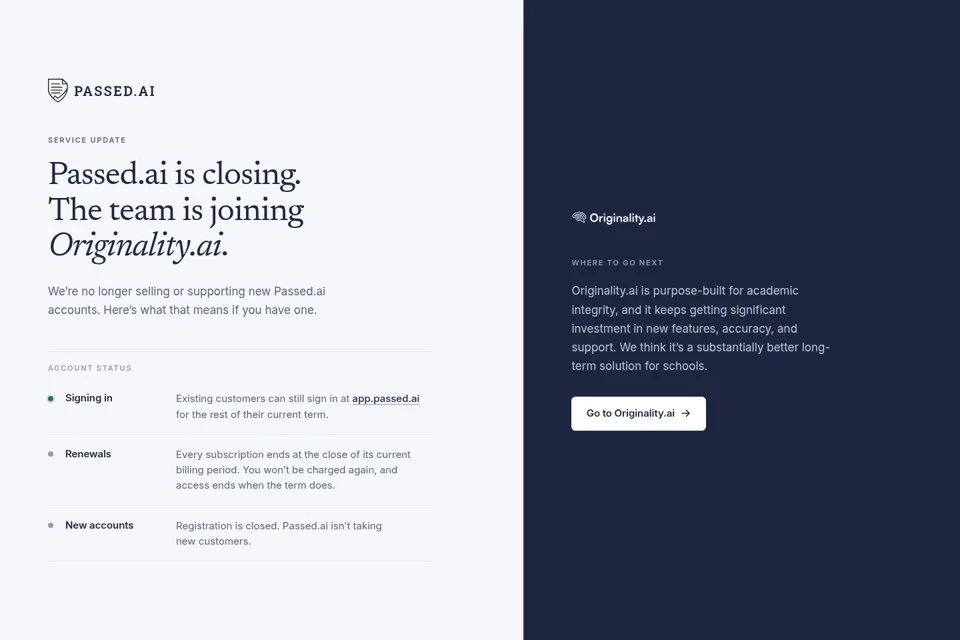 Aperçu de la landing page