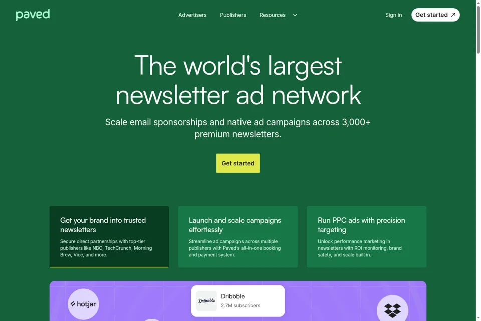 Landing page preview