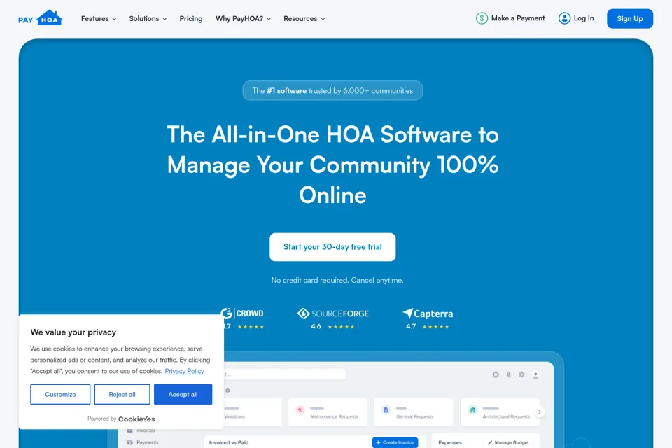 Landing page preview