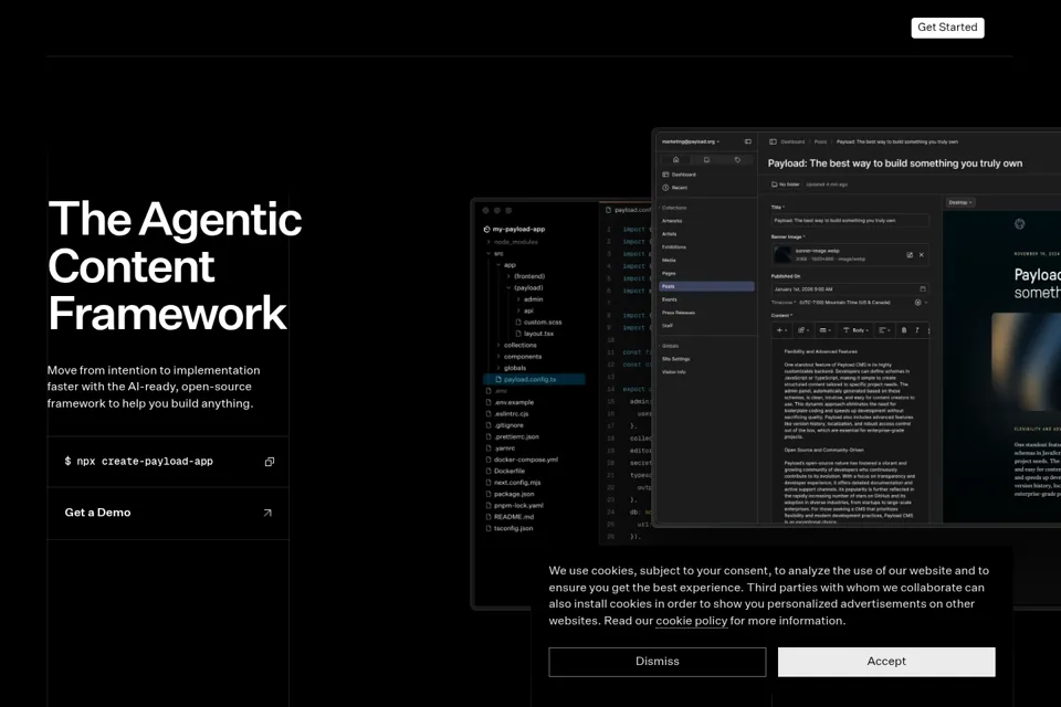 Landing page preview