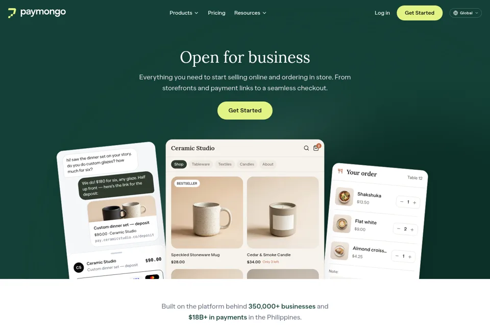 Aperçu de la landing page