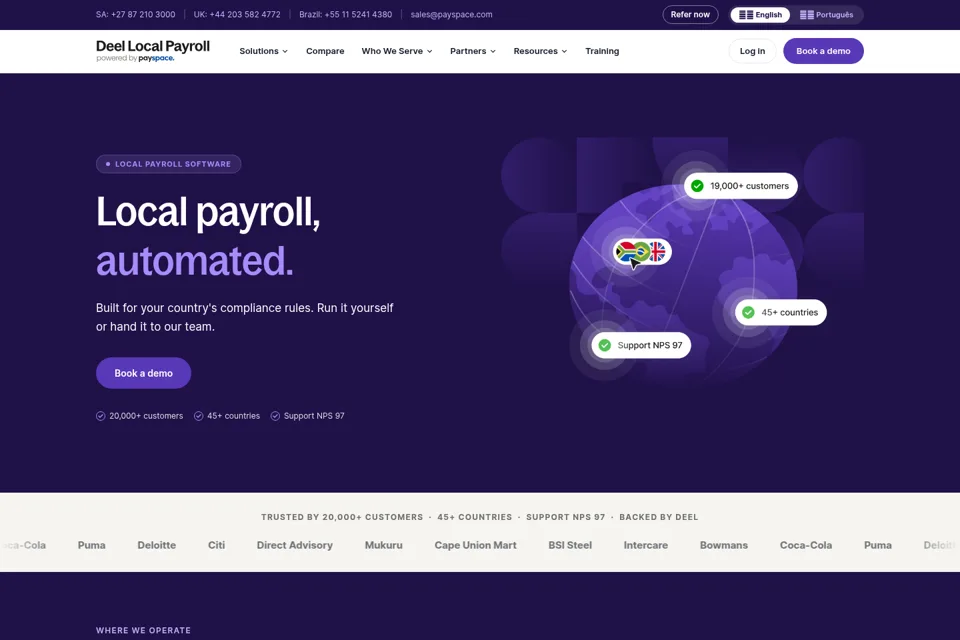 Aperçu de la landing page
