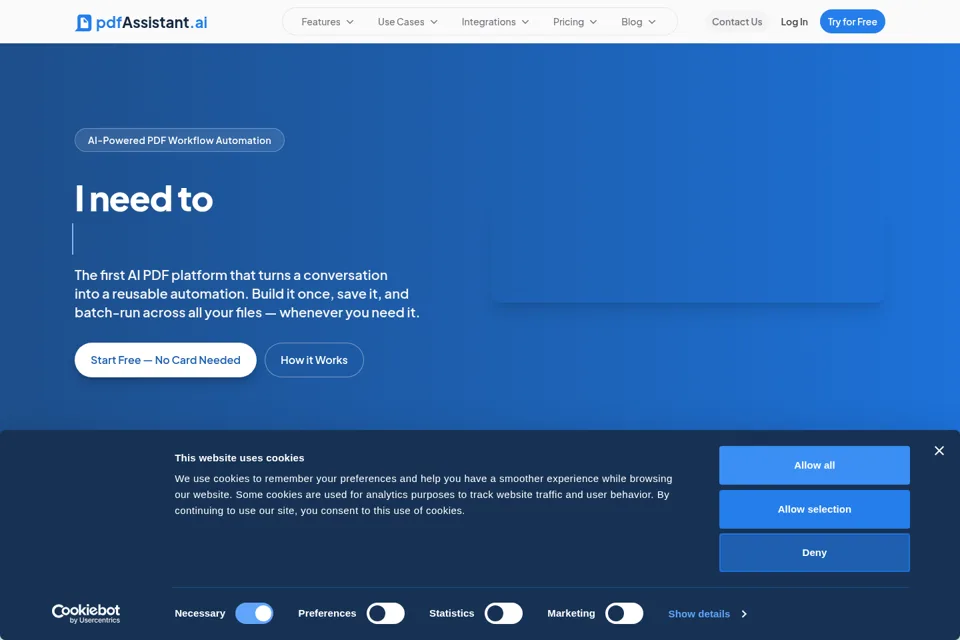 Aperçu de la landing page