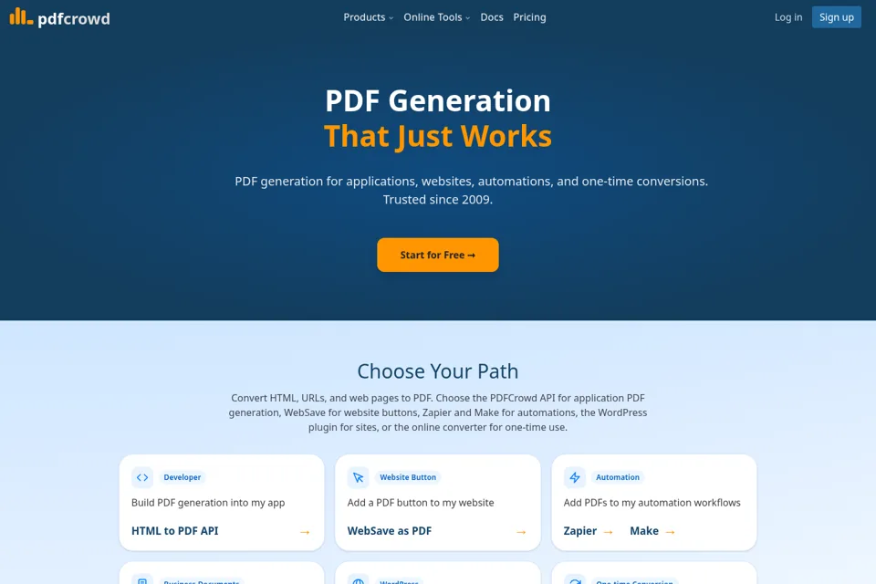 Landing page preview