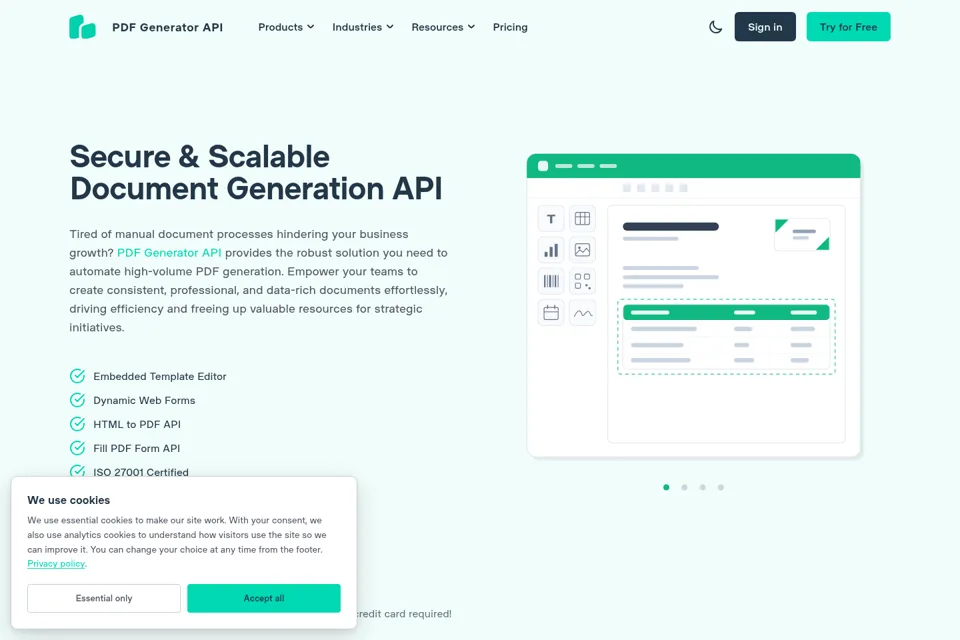 Landing page preview