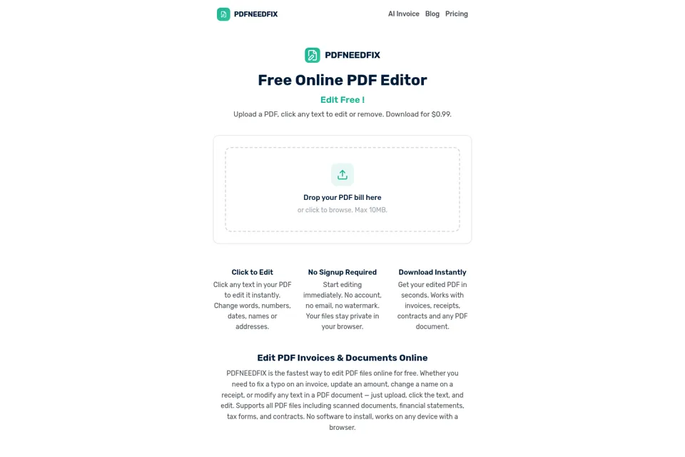 Landing page preview