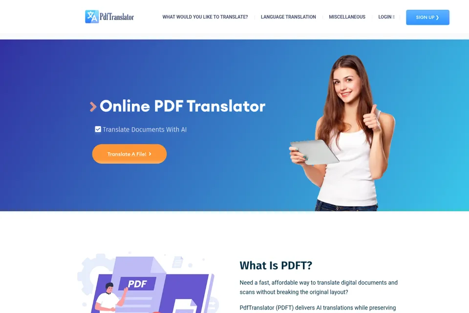 Aperçu de la landing page