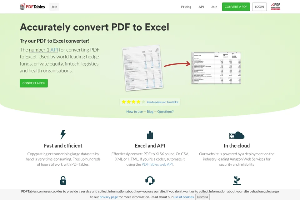 Aperçu de la landing page