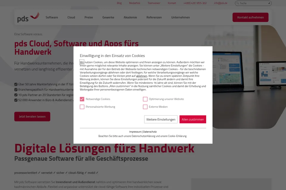 Landing page preview