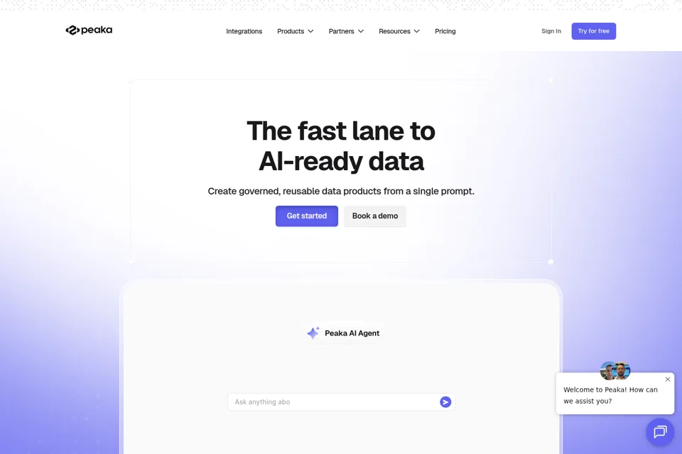 Aperçu de la landing page