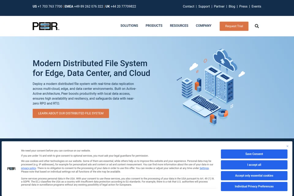 Aperçu de la landing page