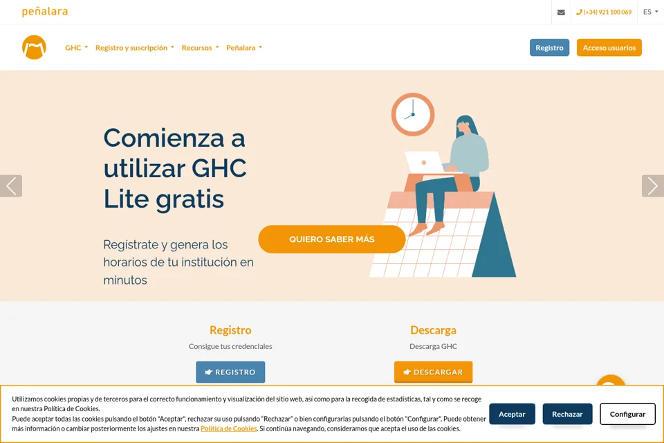 Aperçu de la landing page