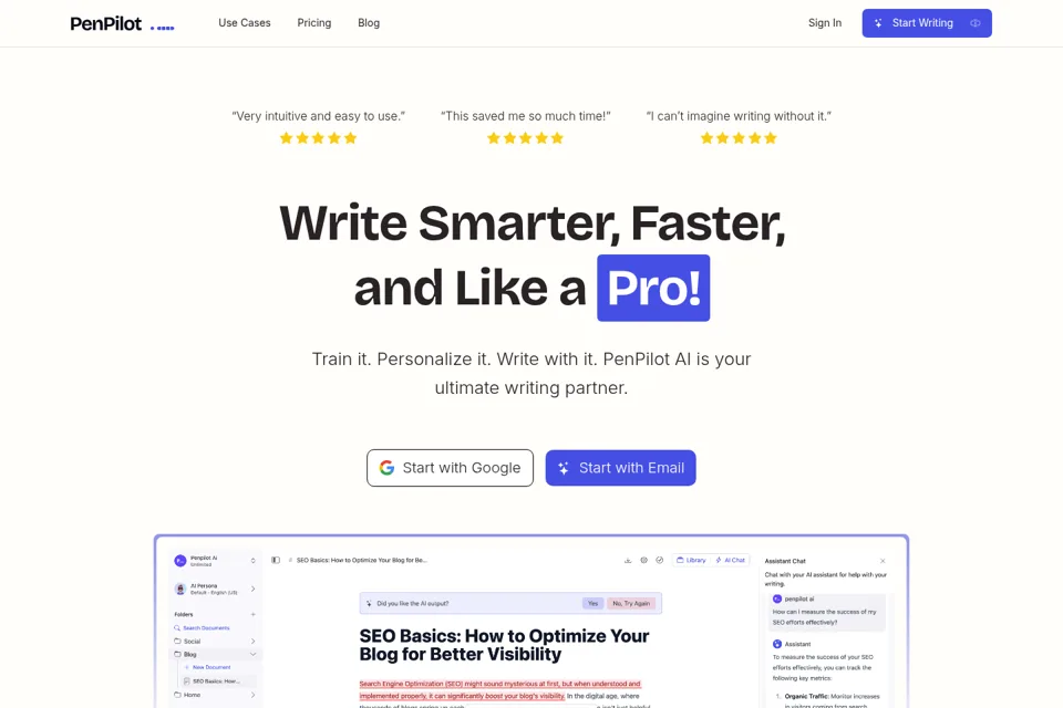 Landing page preview