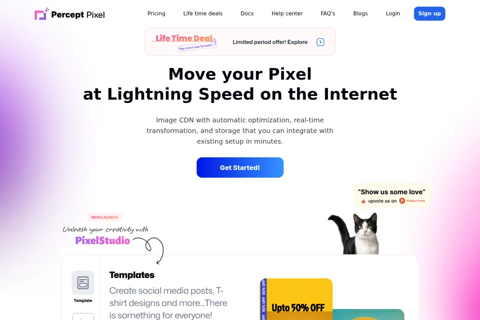 Aperçu de la landing page