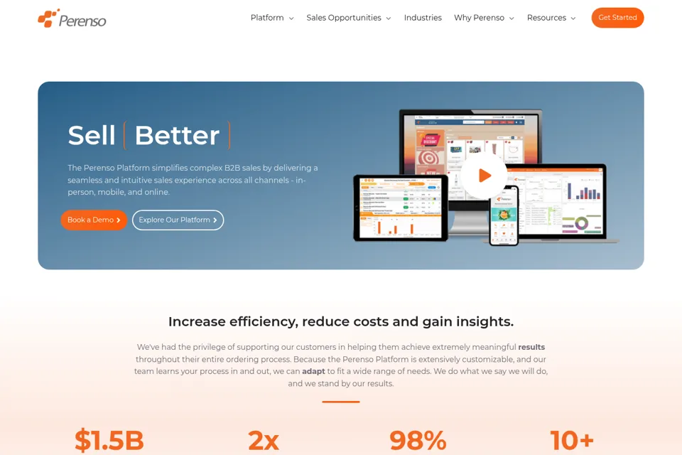 Aperçu de la landing page