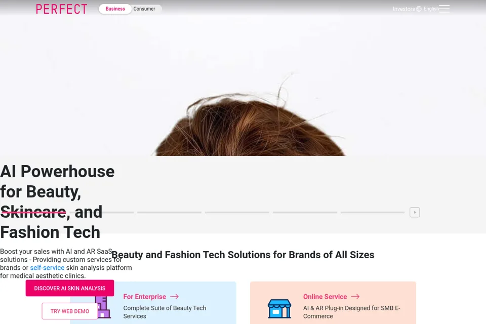 Aperçu de la landing page