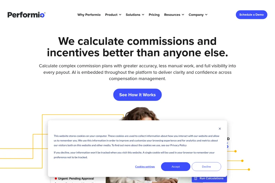 Aperçu de la landing page