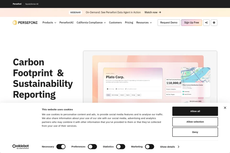 Aperçu de la landing page