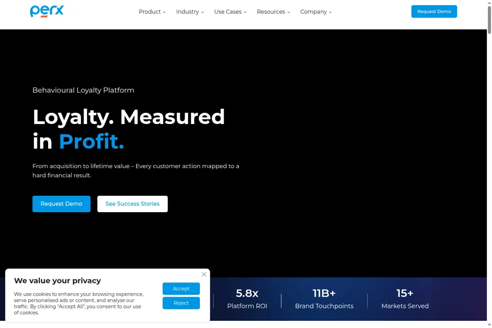 Aperçu de la landing page