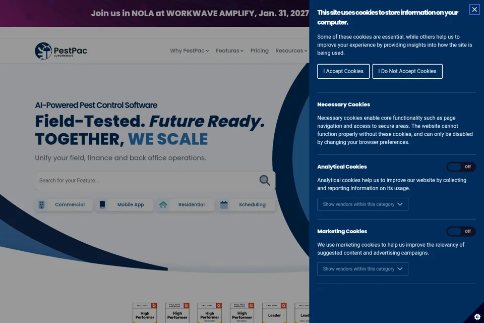 Aperçu de la landing page