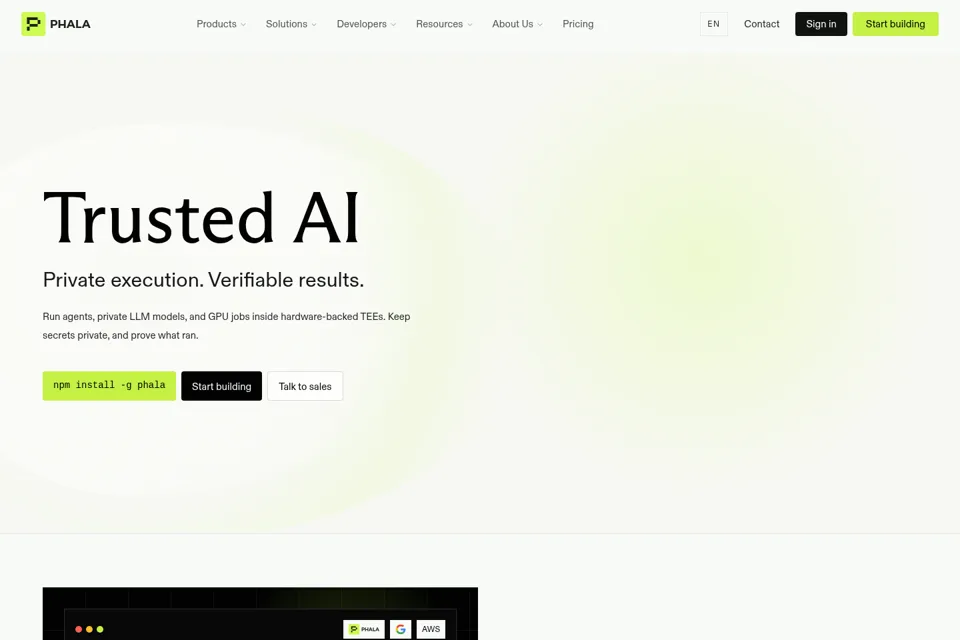 Landing page preview
