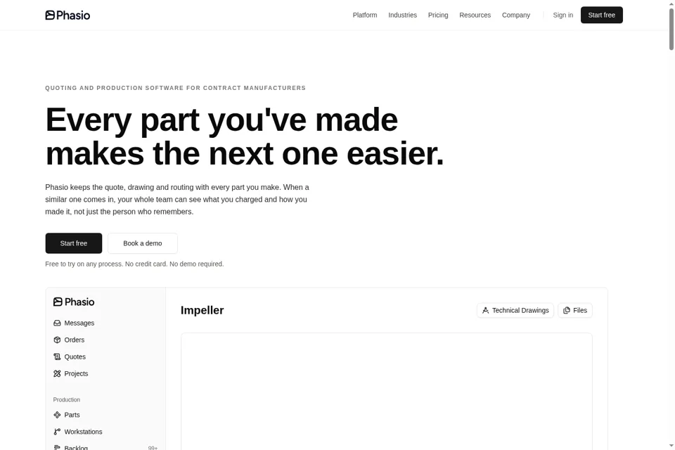 Landing page preview