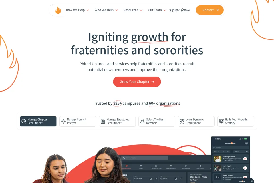 Aperçu de la landing page