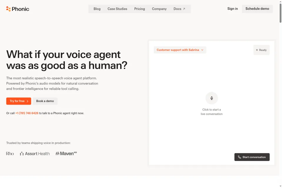 Aperçu de la landing page