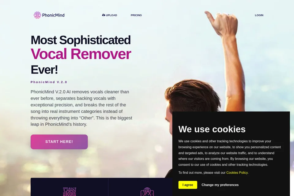 Aperçu de la landing page