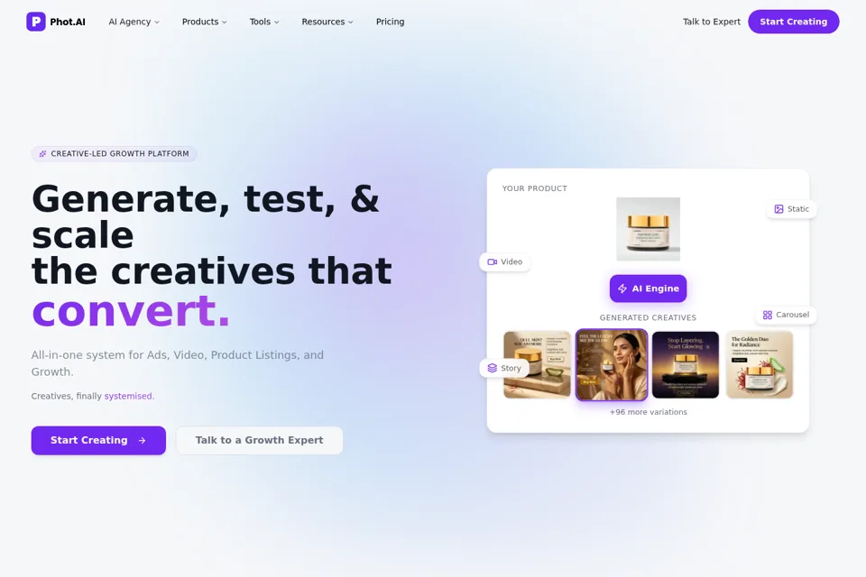 Landing page preview