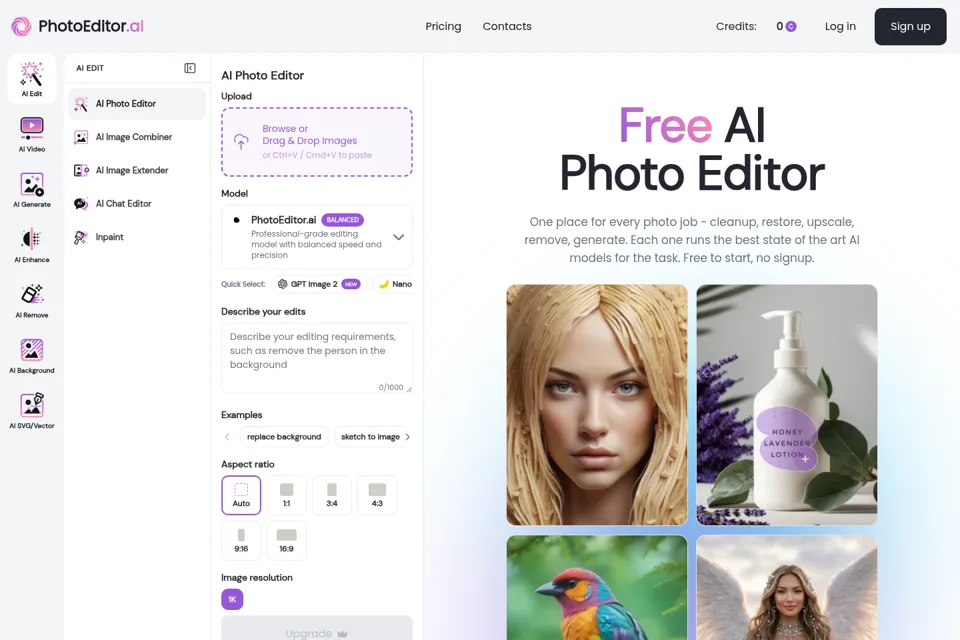 Landing page preview