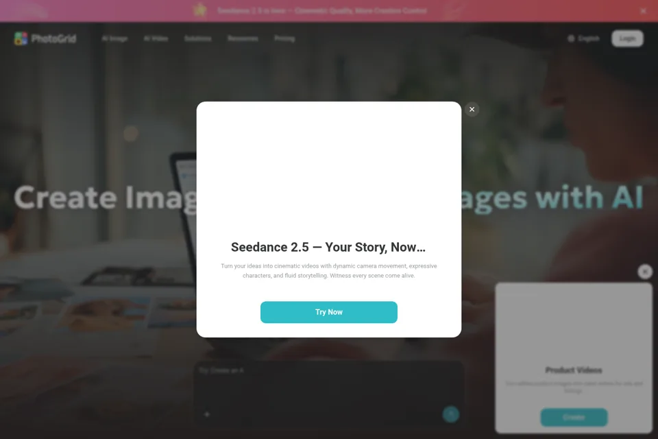 Aperçu de la landing page