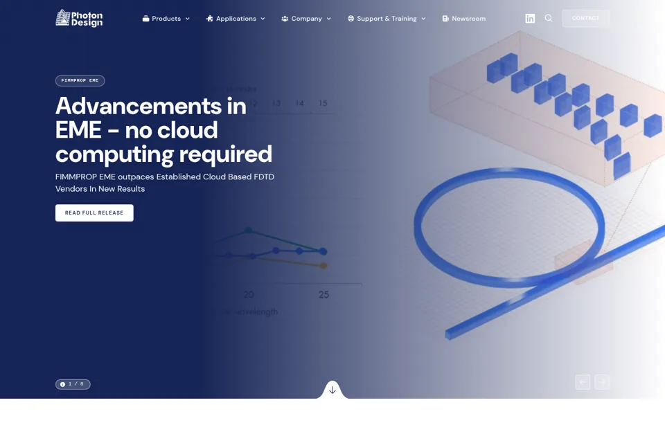 Aperçu de la landing page