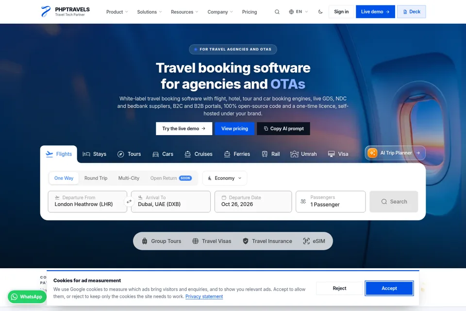 Landing page preview