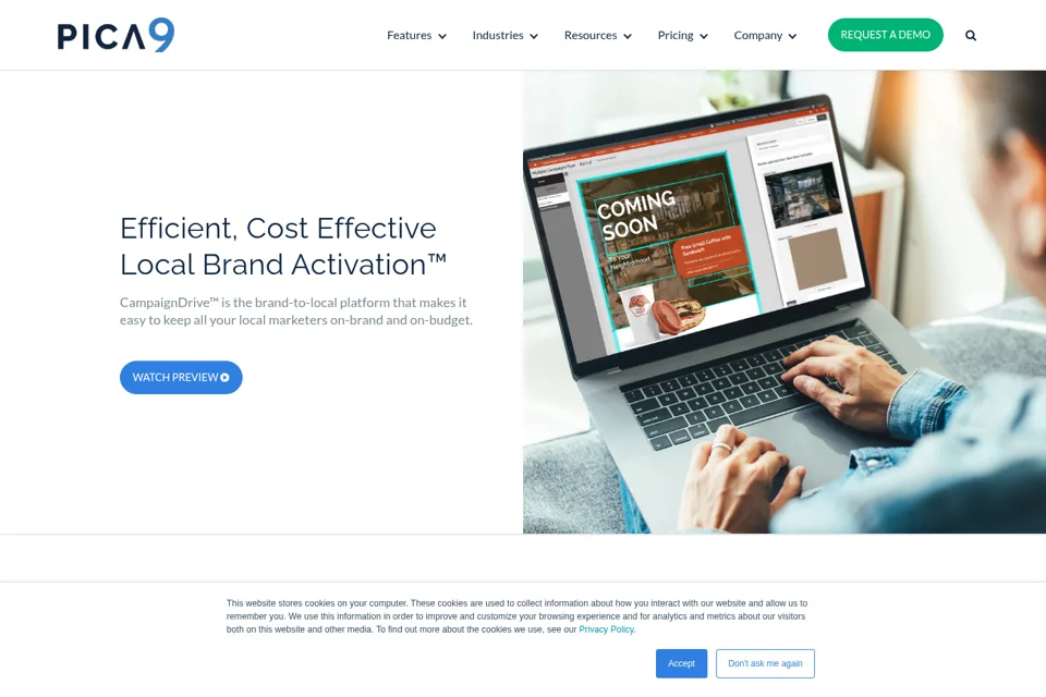 Landing page preview