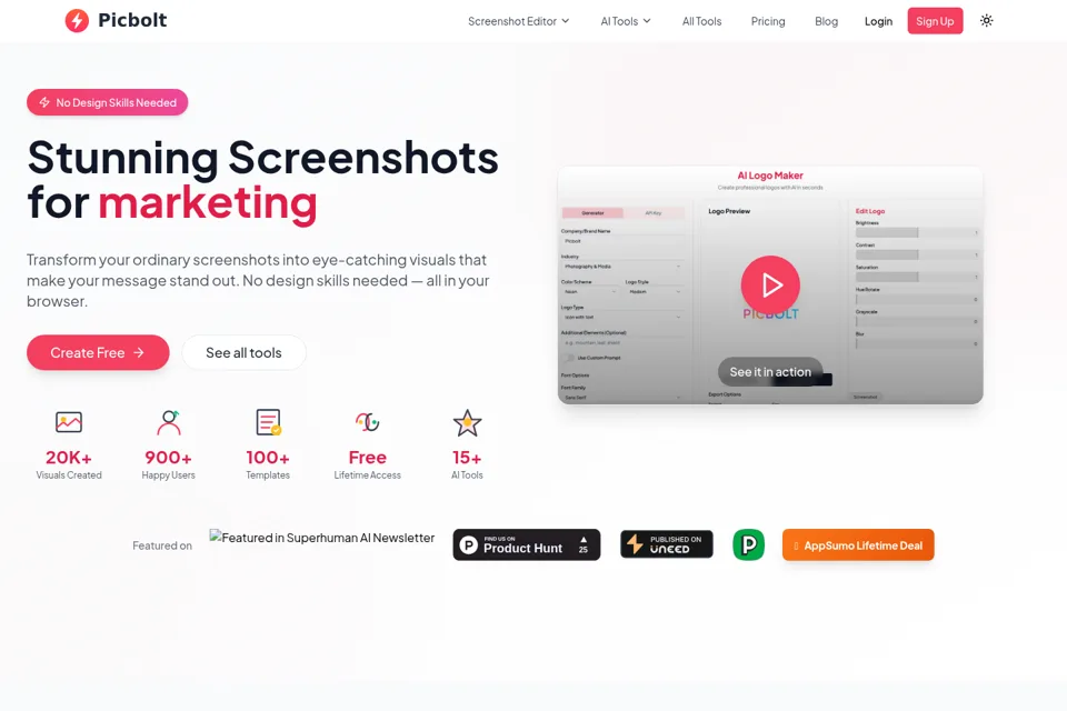 Landing page preview
