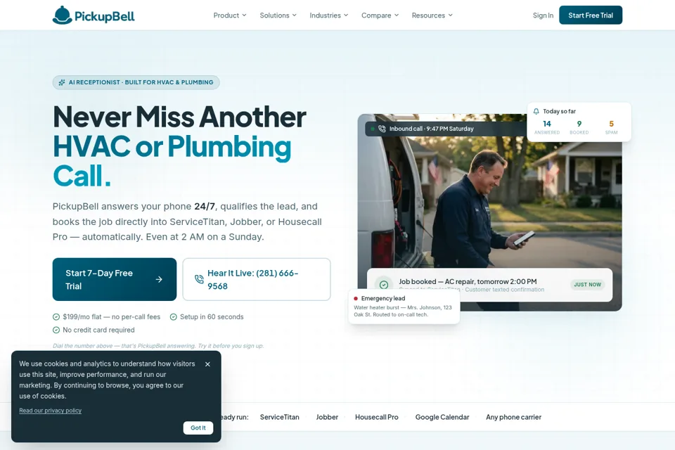 Aperçu de la landing page