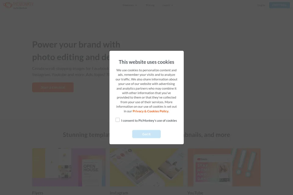 Landing page preview