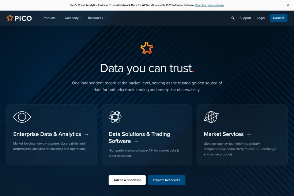 Aperçu de la landing page