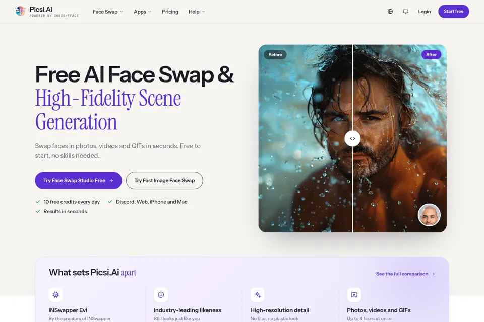 Aperçu de la landing page