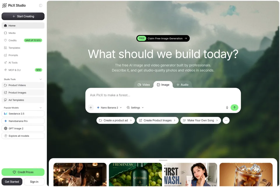 Aperçu de la landing page