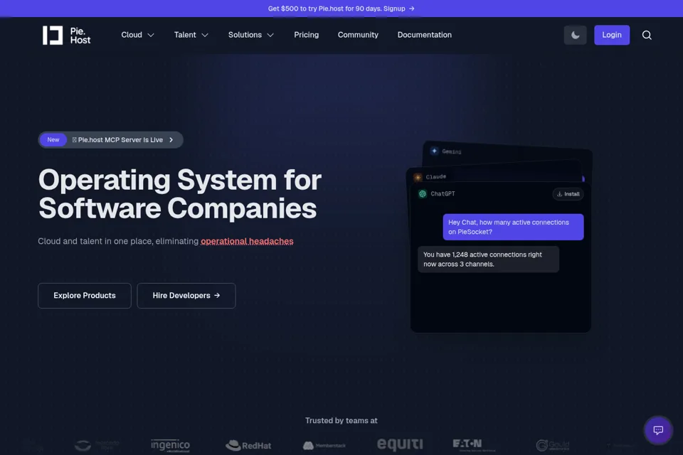 Aperçu de la landing page