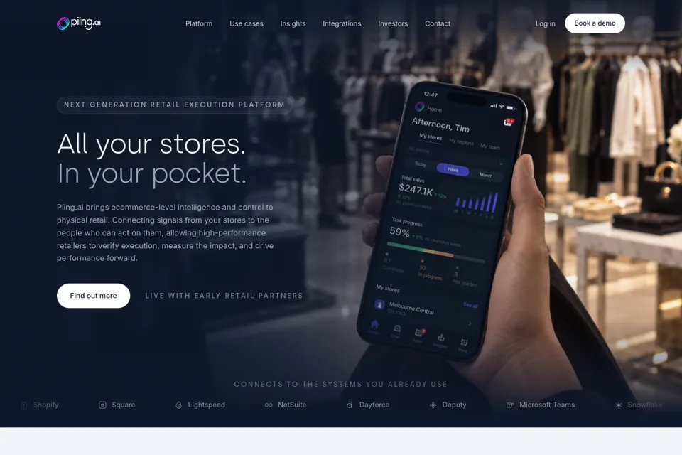 Aperçu de la landing page