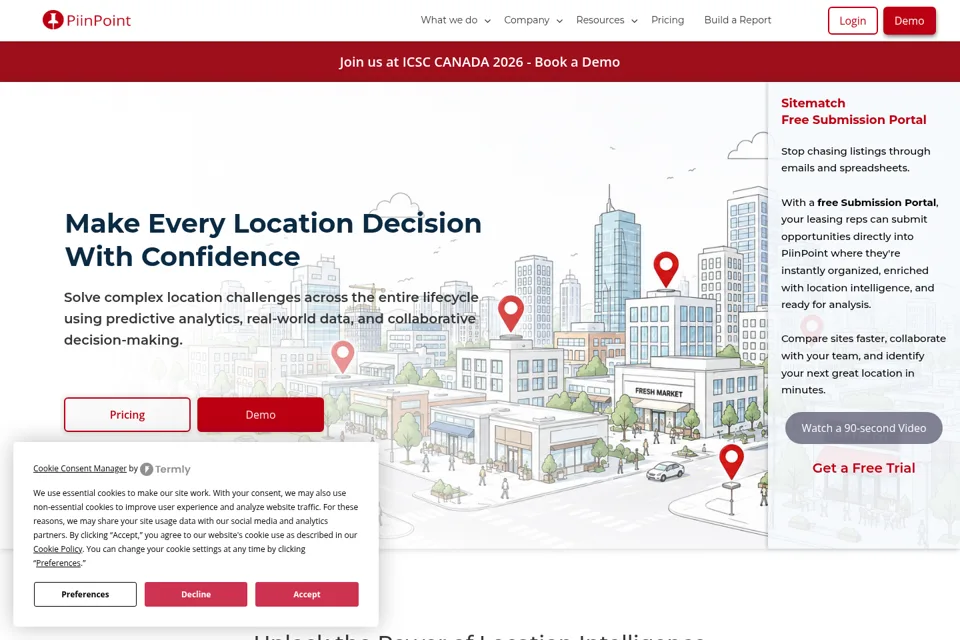 Aperçu de la landing page