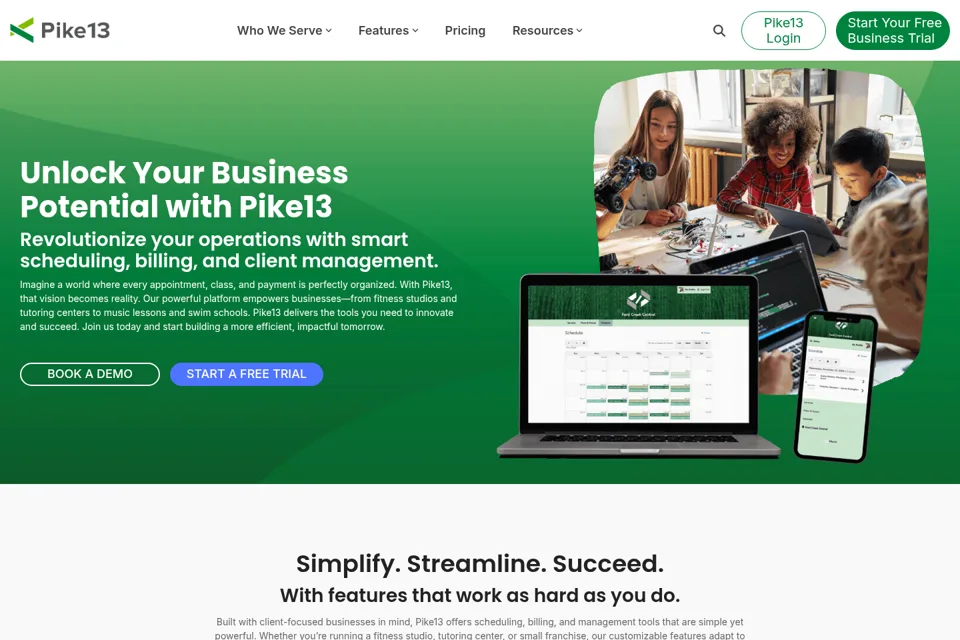 Aperçu de la landing page