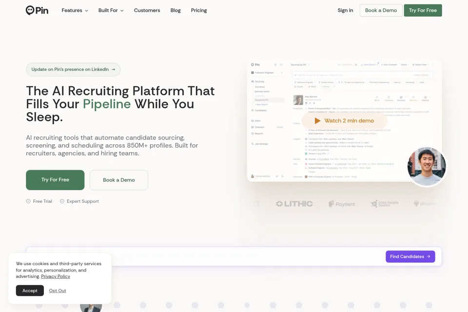 Landing page preview