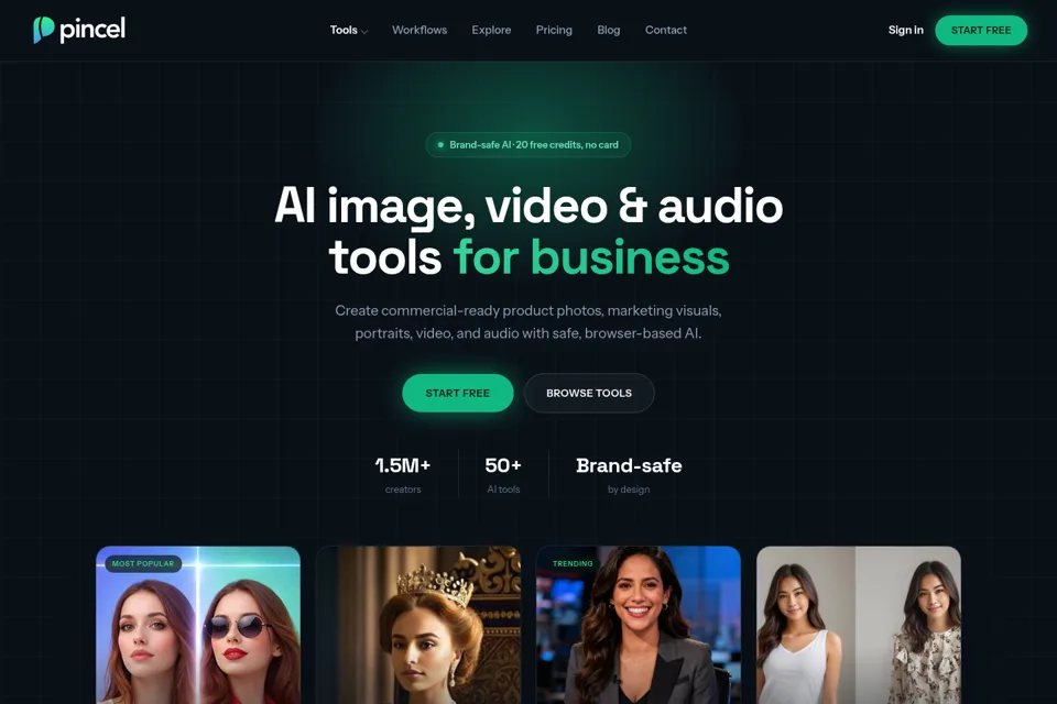 Landing page preview