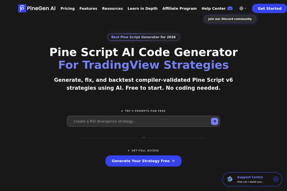 Aperçu de la landing page